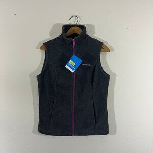 Columbia Women's Benton Springs Dark Gray Fleece Vest Size S Style WL1023
